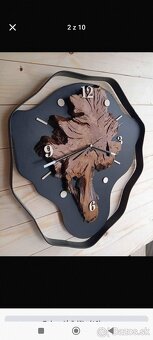 Drevo Dub Orech Nástenné hodiny - 4