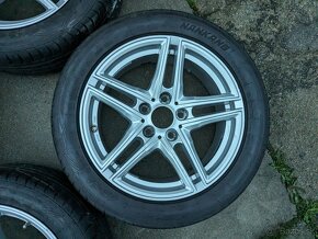 17" hliníkové disky 5x120 + letné pneu 225/50 R17 - 4