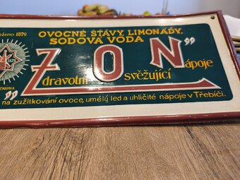 Stará reklamná cedula ,tabuľa. - 4