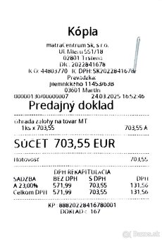 Predám matrac v Záruke s dokladmi - 4