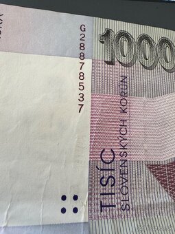 1000 Slovenských korún 1993, séria G 2 ks - 4