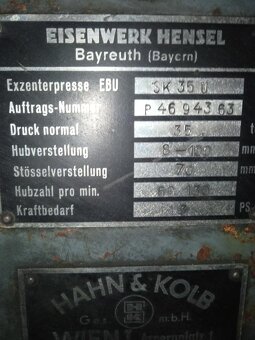 excentrický lis EBU 35 - 4