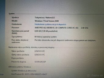 Notebook Lenovo A475 / AMD A12 / 8GB RAM / HDD / Windows 7 - 4
