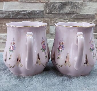 Růžový porcelán, 2 hrníčky, Chodov - 4