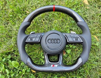 AUDI VOLANT KARBONOVY RS ZKOSENY s airbagom - 4