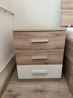 Nočné stolíky drevené 2kusy - 4