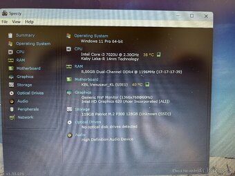 Acer Aspire 3-a315-15,6"HD/Intel i3-7020u/8gb ram/128gb ssd - 4