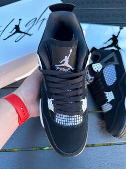 Nike Air Jordan 4 Retro "White Thunder" Black/White tenisk - 4