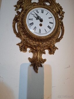 Predám funkčné mosadzné nástenné hodiny JUNGHANS quartz 75 € - 4