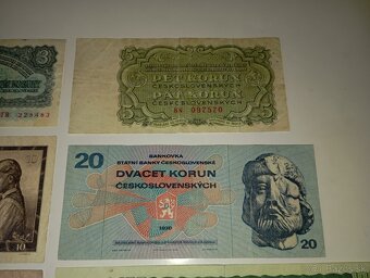 BANKOVKY 60. LÉTA, 6 RŮZNÝCH NOMINÁLŮ 3-100 KČS - 4