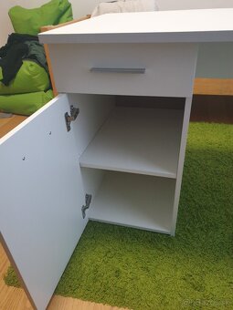 Pisaci stol a skrinka biely - 4