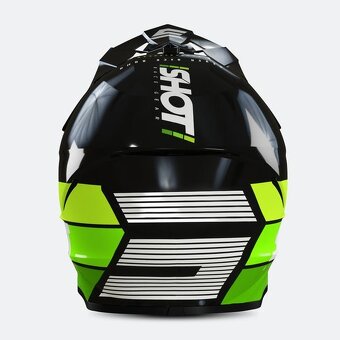 Prilba helma MX zelená čierna - 4