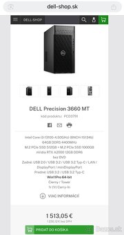 Predám počítač Dell Precision 3660 - 4