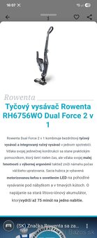 Bezkablovy vysávač Rowenta RH6756WO Dual Force 2 v 1 - 4