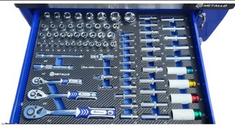 Dielenský vozík METALLO PRO s náradím – 8 zásuviek / komple - 4