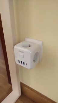 LENCENT rozdvojka | 3x AC zásuvkami + 3x USB, 1x C konektor - 4