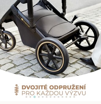 KINDERKRAFT Kočík kombinovaný 2v1 Prime 2 Beige - 4