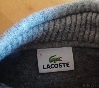 Lacoste šedý zipsový zimný - 4