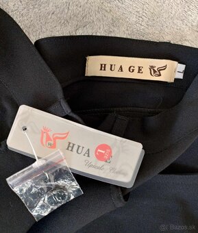 Nové dámske čierne nohavice rovného strihu (Hua Ge) - 4