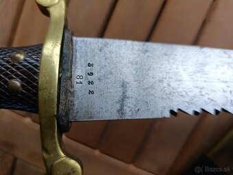 Švajčiarský vojenský tesák M1875 s pilou - 4