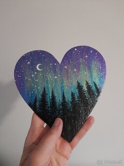 Akryl maľba polárna žiara - 4