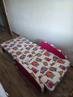 Detské rozkladacie kreslo s prístelkou - 4