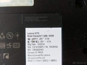 predám základnú dosku z notebooku Lenovo G770 - 4