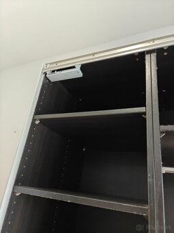 IKEA PAX skriňa 250 cm, čierna so sklom - 4