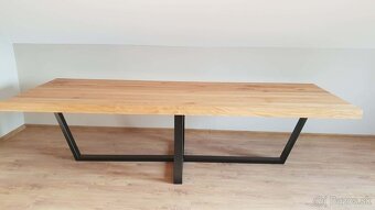 Dubový loftový stôl, moderný - 4