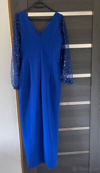Modré spoločenské šaty 40/L - 4