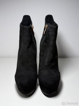 Čierne semišové čižmy - 4