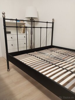 kovová posteľ  140x200 cm - rám+rošty - 4