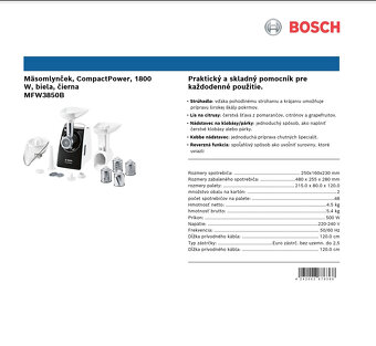 BOSCH mlynček na mäso NOVÝ - 4