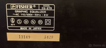 Predám vintage Equalizér Fisher EQ-275 - 4