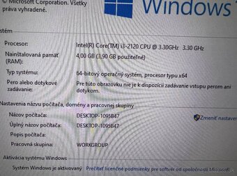 Počítač DELL.Intel i3-2120 2x3,30GHz.4gb ram.250gb HDD - 4