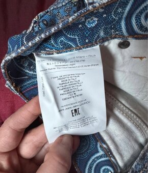 Etro kratke denim nohavice so vzorom - 4