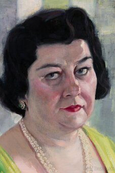 Potrét ženy , Géza T. Biró, olej na plátne, 930 × 830 mm - 4