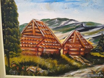 Velky obraz Tatry, olejomalba, 172x63cm - 4
