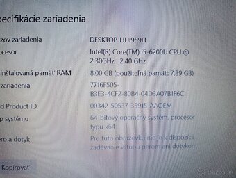 predám notebook Hp 250 g5 , Intel core i5 , 8gb ram , ssd - 4