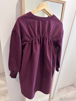Damske mikinove burgundy saty ZARA - 4