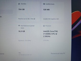 predám Hp elitebook 840 g3 , Intel i7,16gb ram ,256gb ssd - 4