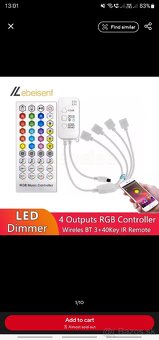 RGB led pas 15m balenia 3x 5m  plus modul na ovládanie - 4