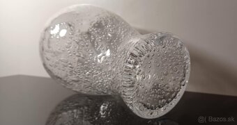 Krásna bublinková váza z fúkaného skla výška 21 cm - 4
