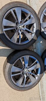 ALU Škoda Zenith 5x112 a letné Orium 235/45 R18 - 4
