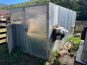 Teplovzdušná sušička dreva 20m³ s pecou na tuhé palivo 0,8m³ - 4