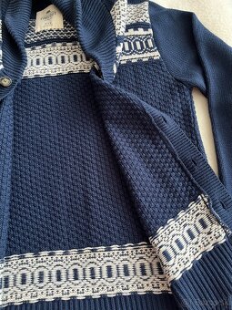 Modrý pletený sveter - 4