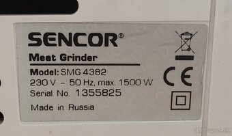 Sencor SMG 4382 Mlynček na mäso - 4