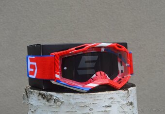 shot prilba perleťová červená modrá okuliare - 4