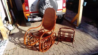 THONET Bank Vienna: Držiak na časopisy a Hojdacie kreslo - 4