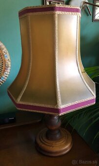 Starožitná drevená lampa - 4